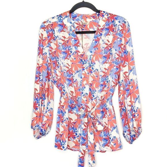 Tucker Tops - Tucker The Abigail's Party Blouse Tidy Tie Dye Floral Silk Top